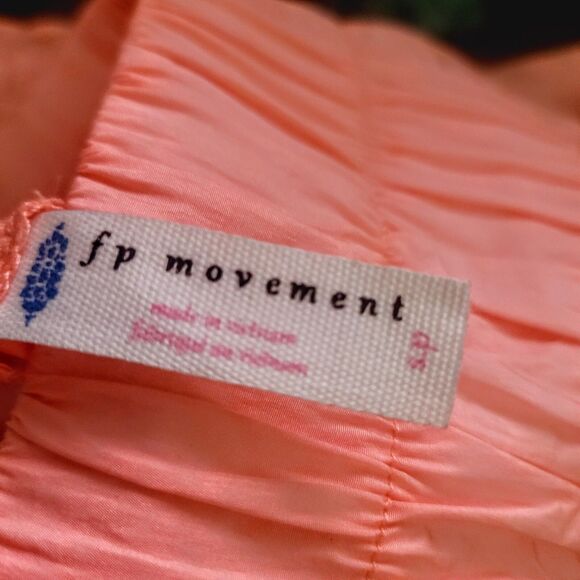 Free People Movement The Way Home Jogger Pants S Orange Nylon Pull-On Pockets - Picture 6 of 10